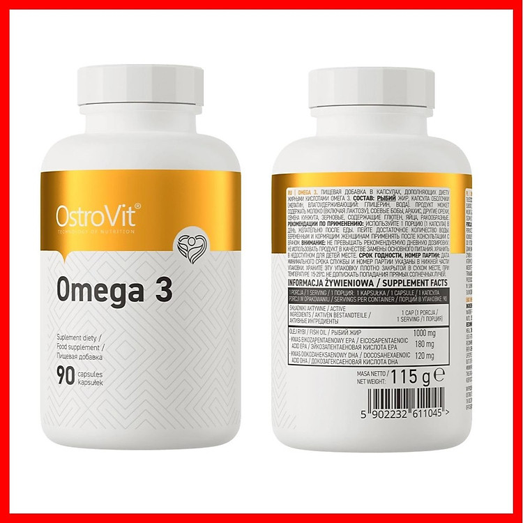 Ostrovit Omega 3 Extreme 90v – Thành phần gấp 3 lần Omega thông thường, bổ sung Acid béo cần thiết, tốt cho Tim, não, khoẻ xương