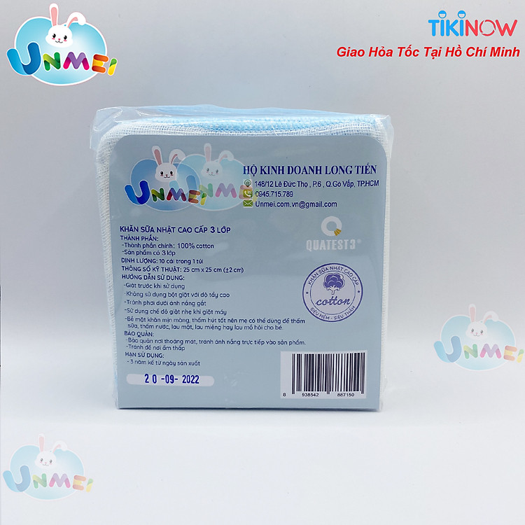 Mua Set 10 Khăn Sữa UNMEI cho Bé Chính hãng Tiết kiệm - Hình ảnh 5