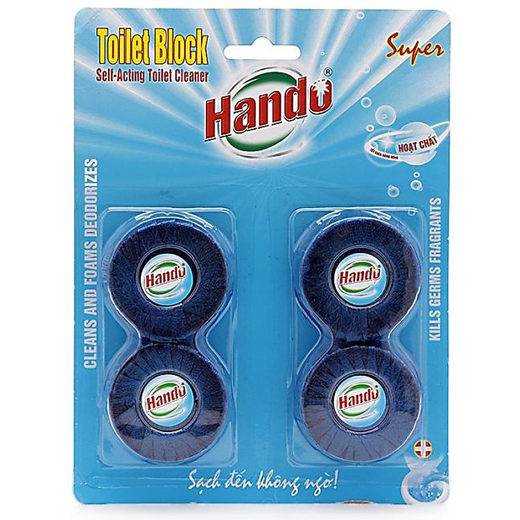 Vỉ 4 viên tẩy và làm thơm toilet Hando