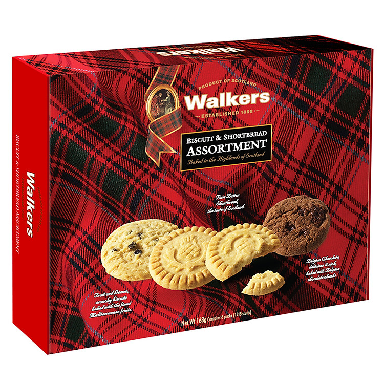 Hộp Quà Bánh Biscuit & Shortbread Assortment Walkers (168g)