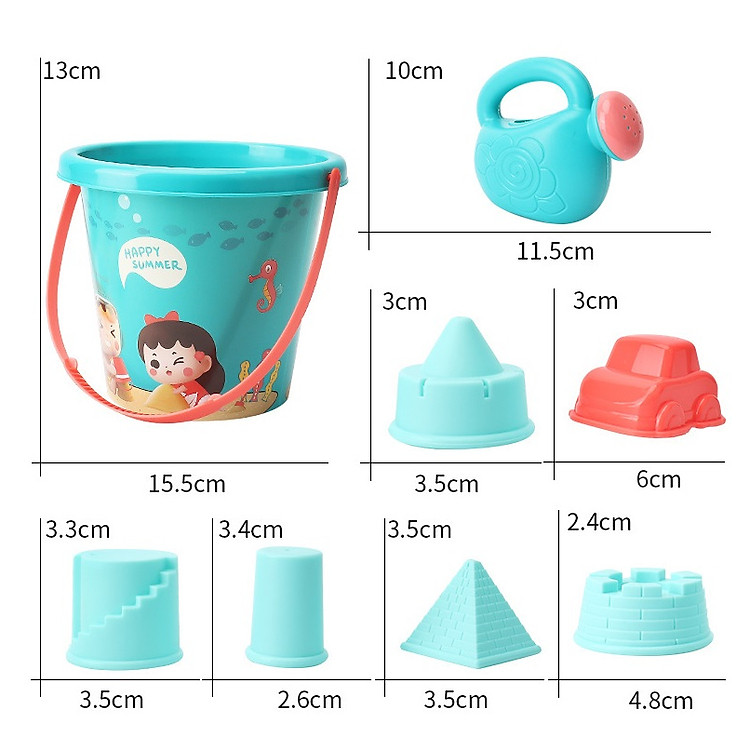 Bộ đồ chơi xúc cát 18 món an toàn Chính hãng Ưu đãi - Hình ảnh 4