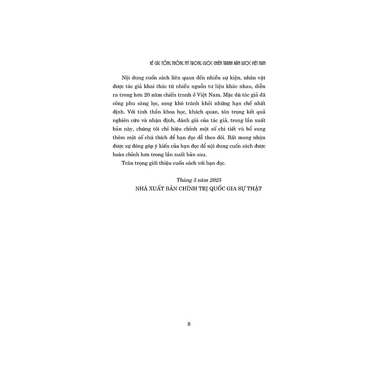 Về các Tổng thống Mỹ trong cuộc chiến tranh xâm lược Việt Nam (Xuất bản lần thứ ba, có sửa chữa) - Ảnh 7