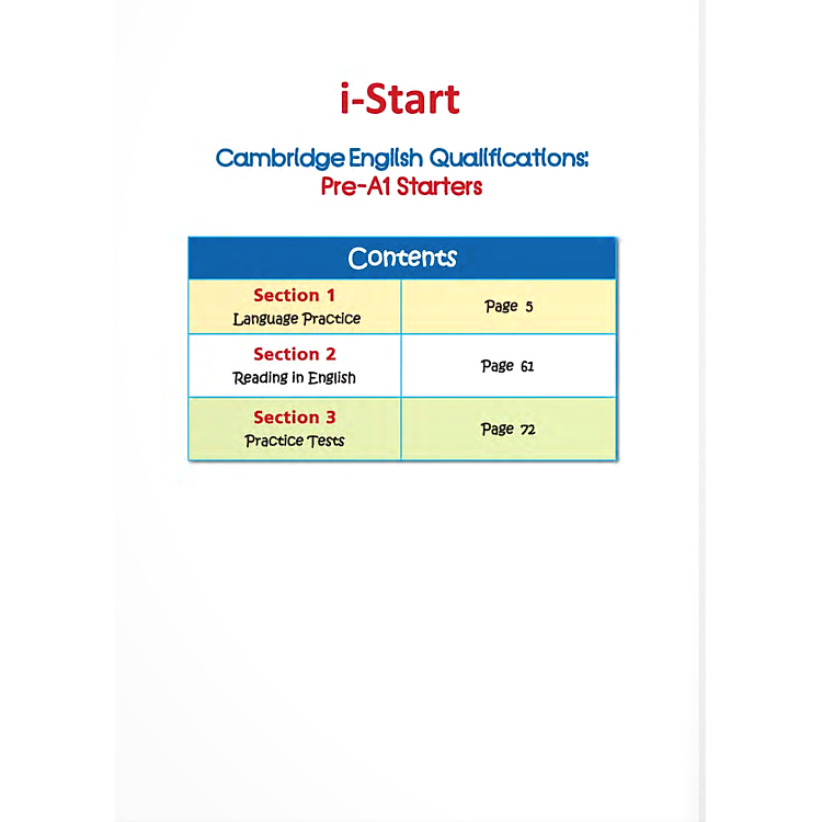 I-Start (For Revised Exam From 2018 - Pre A1 Starters Exam And 2 Complete Practice Tests) - Ảnh 6