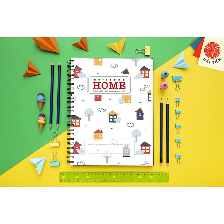 Sổ lò xo kép bìa bồi cao cấp Home A4 (200 trang)