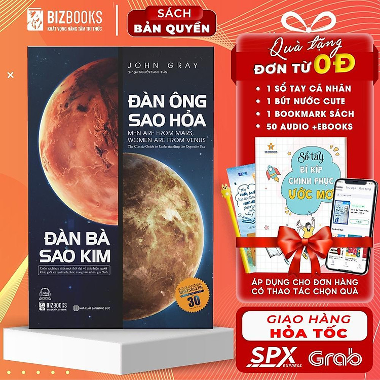 Đàn Ông Sao Hỏa Đàn Bà Sao Kim – Thấu Hiểu Phụ Nữ Đàn Ông Hay, Giữ Hạnh Phúc Gia Đình, Tình Yêu