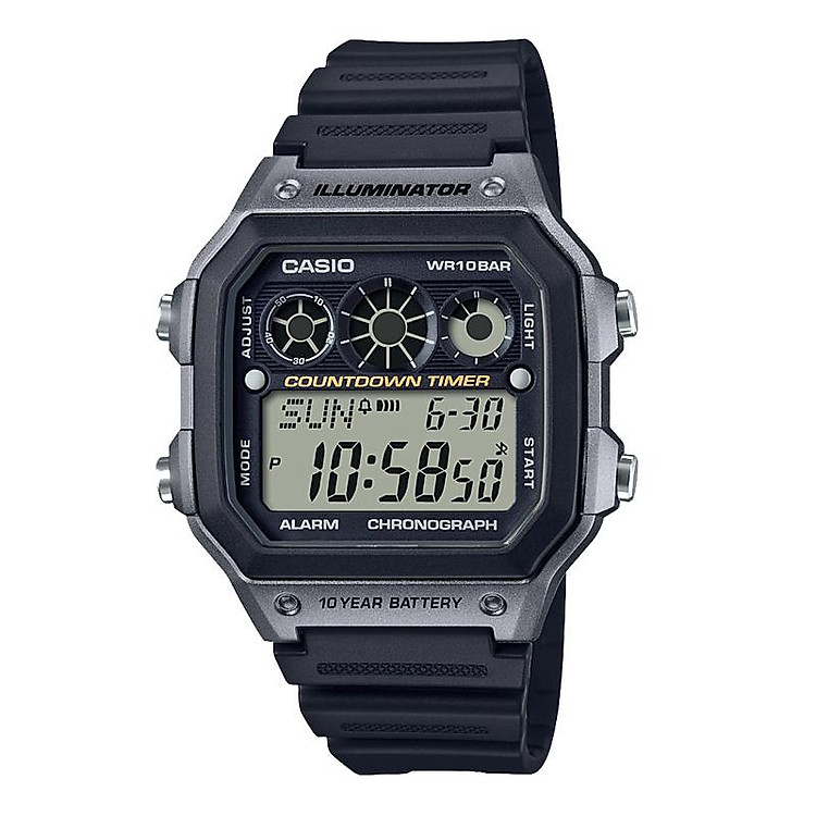 Đồng Hồ Nam Dây Nhựa Casio Standard AE-1300WH-8A Chính Hãng - AE-1300WH-8AVDF Pin 10 Năm