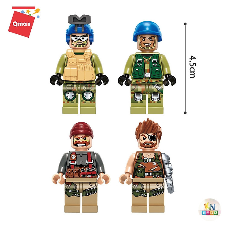 Đồ chơi lắp ráp Qman 3206 - Xe tăng Chính hãng Giá tốt - Hình ảnh 4