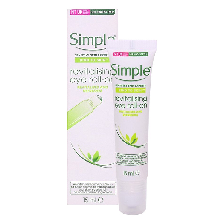 Lăn Dưỡng Mắt Simple Kind To Skin Revitalising Eye Roll On 15ml