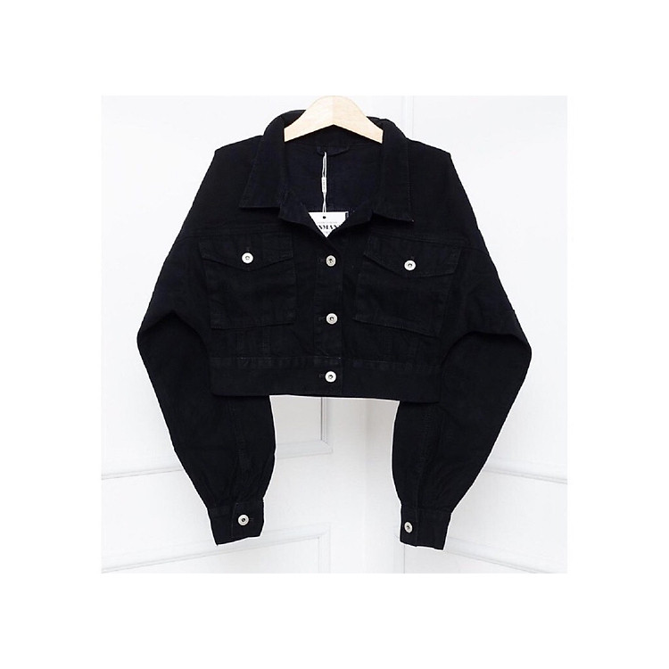 Áo khoác nữ Julido, Chất kaki jean co dãn nhẹ form lửng kiểu croptop mẫu siêu mới KLKL01