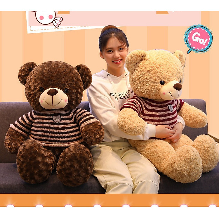 Mua Gấu bông Teddy áo len baby 80cm Chính hãng Giá rẻ - Hình ảnh 3