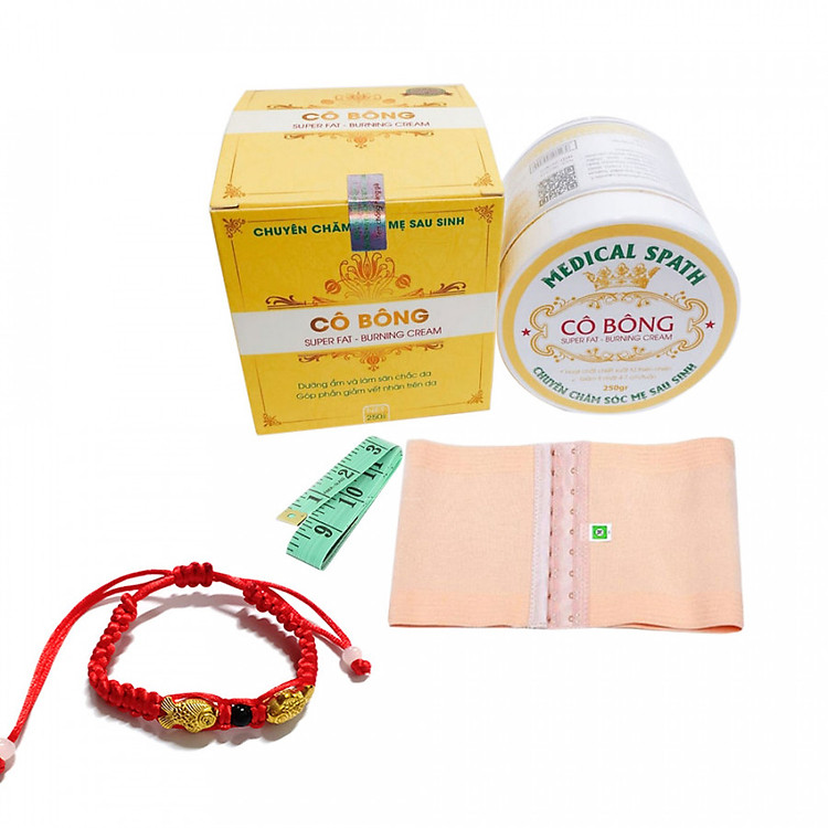 Kem tan mỡ Cô Bông Kèm Đai , Thước dây + tặng kèm Vòng Phong Thủy Cực chất