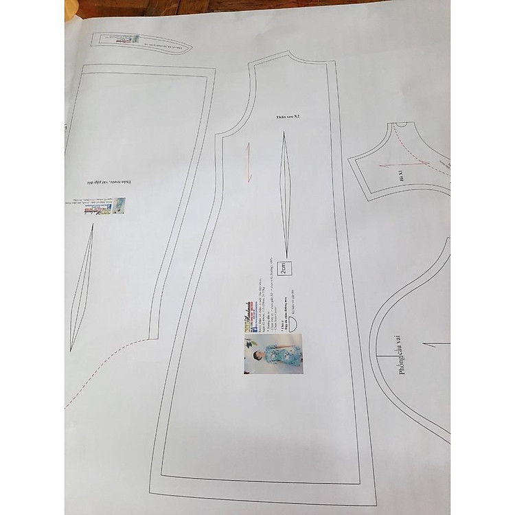 Rập giấy mã 594 (BẢN VẼ) rập đầm - XL - Ảnh 2