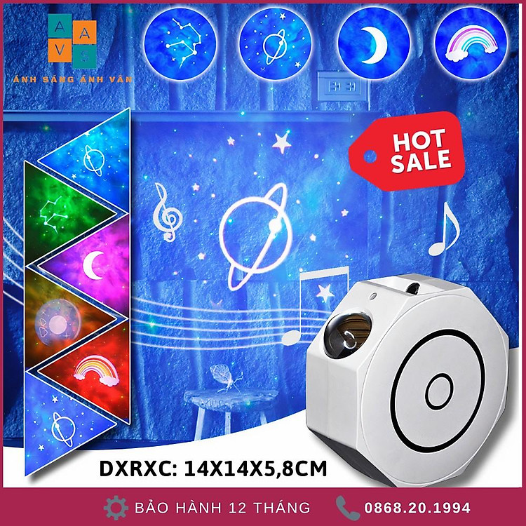Đèn Bay Phòng Thiên Hà V3 Kết Hợp Loa Bluetooth |Đèn Laser Bầu Trời sao Version 3 mới nhất 2021