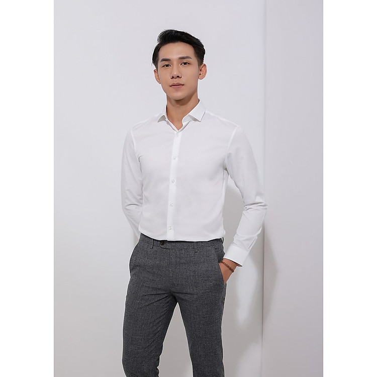 Áo Sơ Mi Nam Dài Tay Biluxury SMDB120TRK - Trắng
