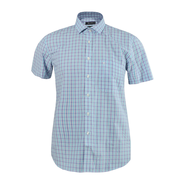 Áo Sơ Mi Nam Tay Ngắn Caro Novelty NSMMCTMMPR170317N - Xanh Dương