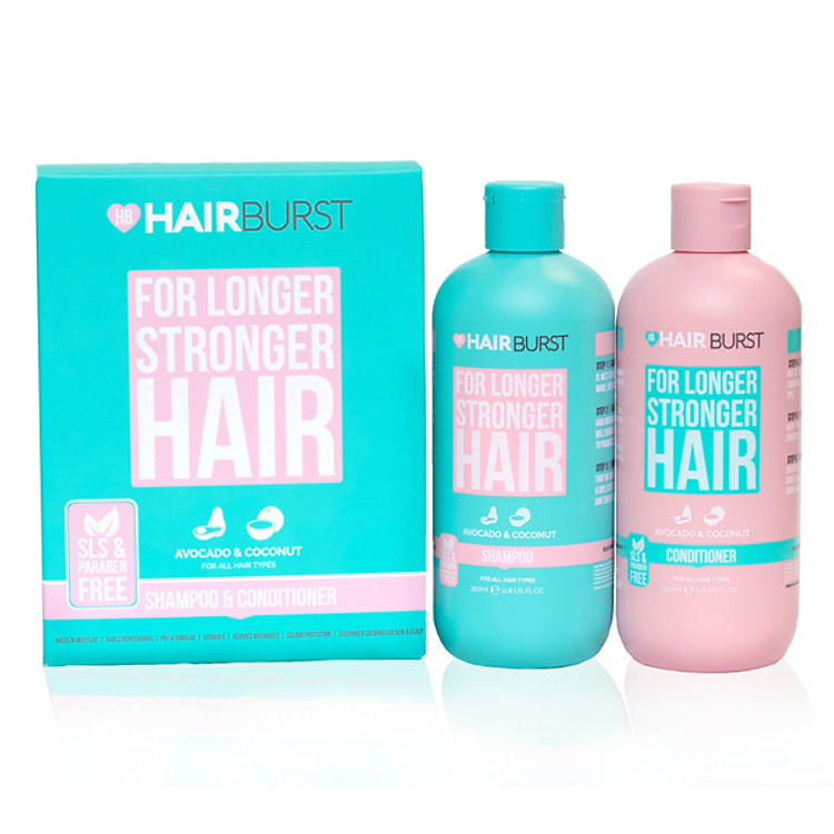 Bộ gội xả Hairburst kích thích mọc tóc nhanh và nuôi dưỡng tóc khỏe - 700ml/2 chai