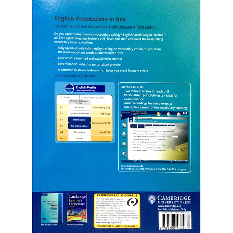 English Vocabulary in Use: Pre-Intermediate and Intermediate Book with Answers - Ảnh 5