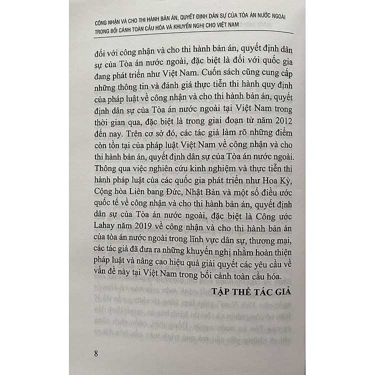 Công Nhận và Cho Thi Hành Bản Án, Quyết Định Dân Sự Của Tòa Án Nước Ngoài Trong Bối Cảnh Toàn Cầu Hóa và Khuyến Nghị Cho Việt Nam - Ảnh 5
