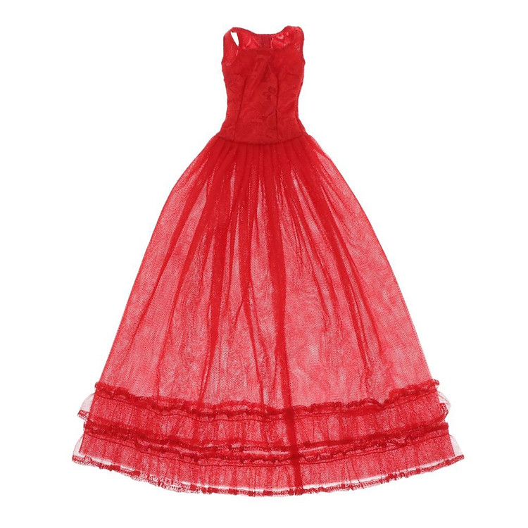 Lace Tulle Bridesmaid Dress Party Evening Dance Gown for 1/3 BJD Dolls