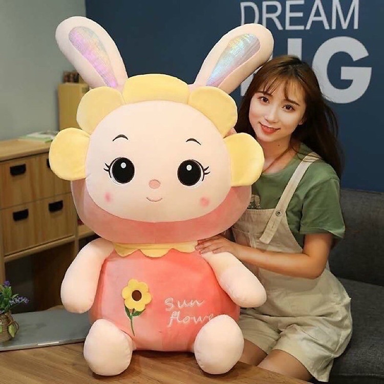 Gấu bông thỏ hoa mặt trời 30cm Chính hãng Giá rẻ - Hình ảnh 3