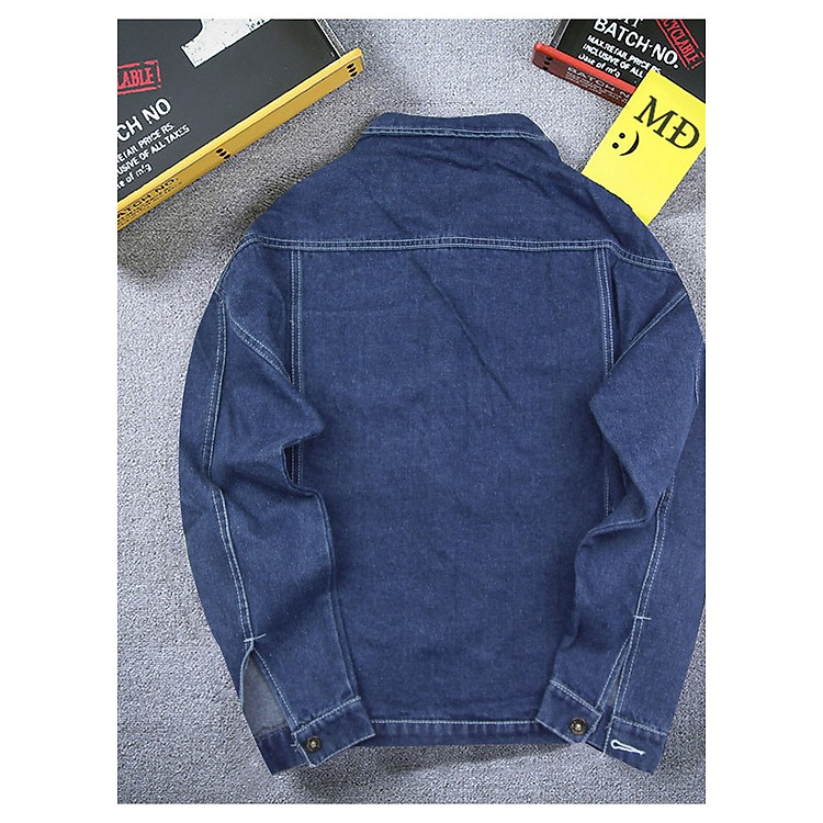 Áo Khoác Unisex jean nam Muidoi A257 (Xanh)