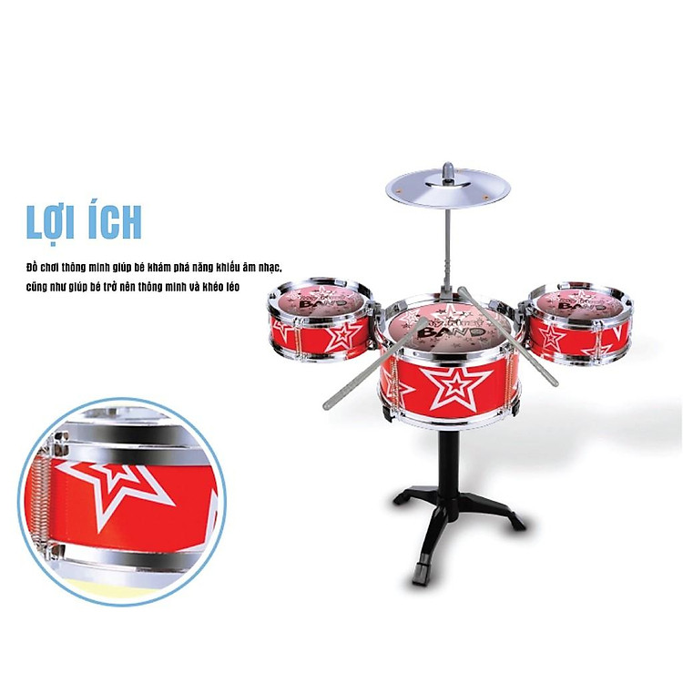 Bộ trống Jazz Drum cho bé Chính hãng Giá tốt - Hình ảnh 3