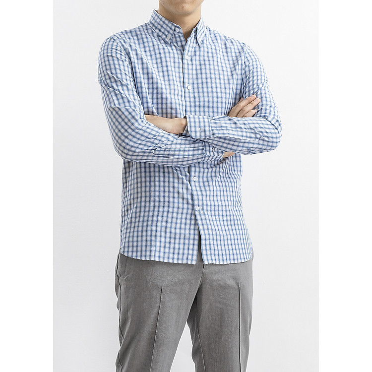 Áo Sơ Mi Nam Kẻ Caro Trẻ Trung Form Body Tôn Dáng Thương Hiệu ZERO