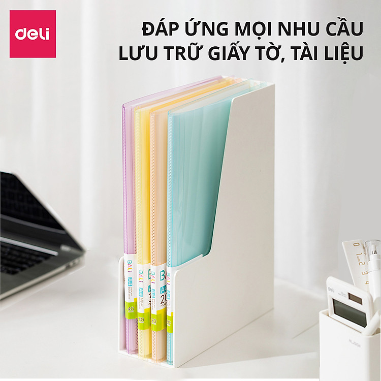 File Tài Liệu Deli A4 (20 trang) - Hồng Cam - Ảnh 4