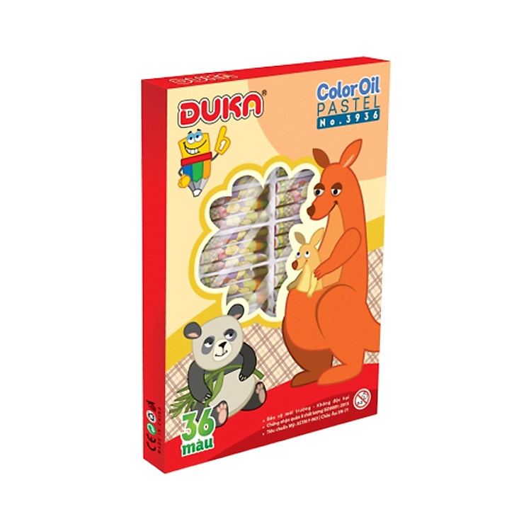 Bút Sáp Dầu 36 Màu Duka No.3936 - Hộp Giấy