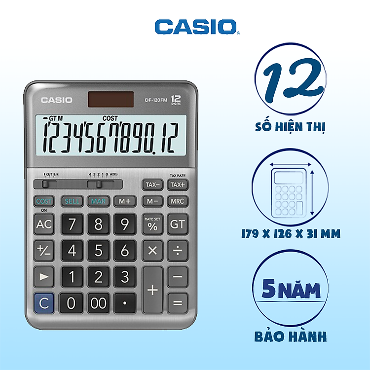 Máy Tính CASIO DF-120FM Cỡ Trung - Ảnh 2