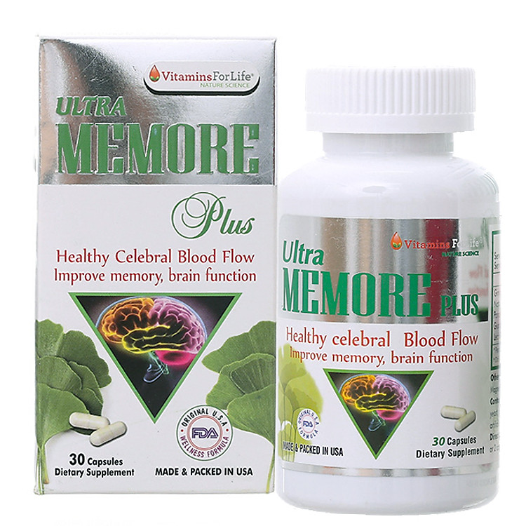 Thực phẩm chức năng Mỹ Memore Plus bổ não, tăng trí nhớ (30 viên) | KBM01
