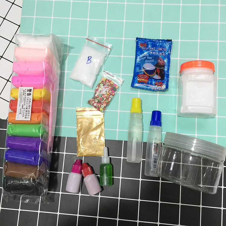 Combo bộ nguyên liệu làm slime 12 món