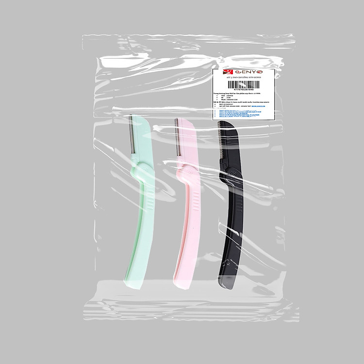 Set 3 dao cạo lông mày gấp gọn an toàn ( màu ngẫu nhiên )