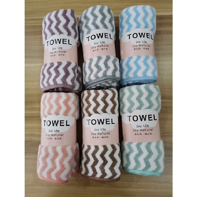 COMBO 5 KHĂN MẶT LÔNG CỪU XUẤT HÀN KẺ SỌC KT 30x50CM