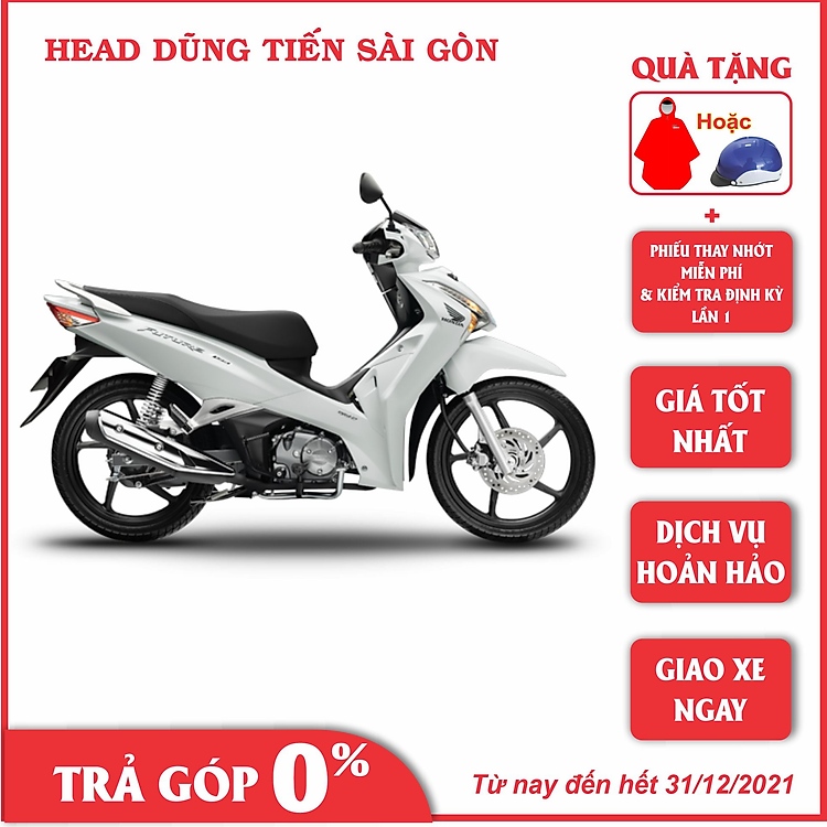 Xe Máy Honda Future 125 FI Phiên Bản Cao Cấp 2022 Trắng Đen