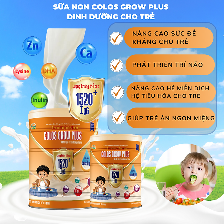 Sữa Non Colos GrowPlus Cho Trẻ Biếng Ăn Chính hãng Giá tốt - Hình ảnh 5