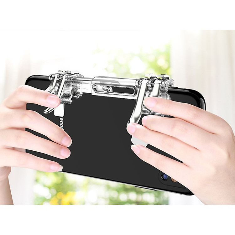 Nút chơi game PUBG mobile H3 2 option in 1 mẫu mới (trắng) phiên bản nâng cấp của nút bấm K8, K9