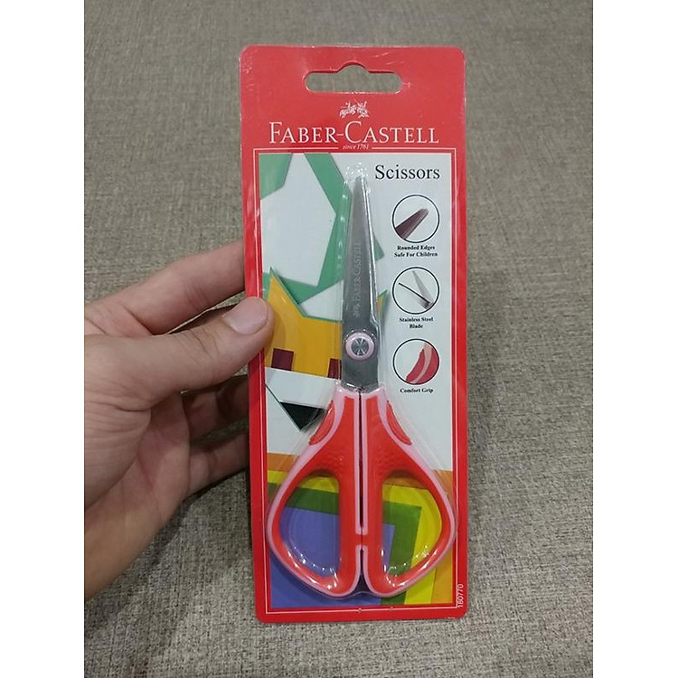 Kéo Học Sinh Faber-Castell 180770 (Đỏ) - Ảnh 3
