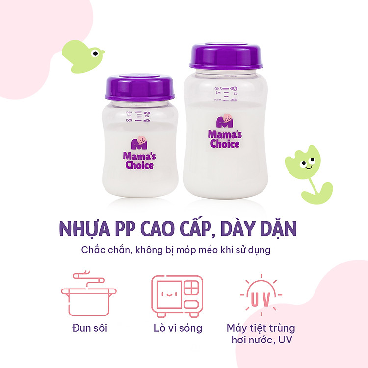 Bình Trữ Sữa Mama's Choice 180ml Uy tín Tiết kiệm - Hình ảnh 5