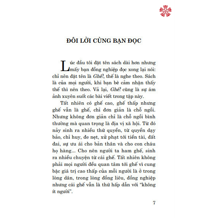 Ghế (Tiểu phẩm báo chí) (Xuất bản lần thứ ba) - Ảnh 6