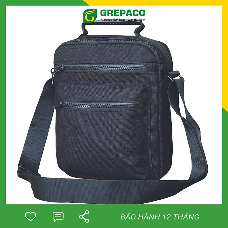 Túi Đeo Chéo Grepaco Nam Nữ Unisex Vải Bố Canvas Thời Trang Hàn Quốc Đa Năng Đựng Điện Thoại Máy Tính Bảng Mini Chống Thấm Xước Nhiều Ngăn Khóa Kéo YKK, Phù Hợp Nhiều Kiểu Xách...