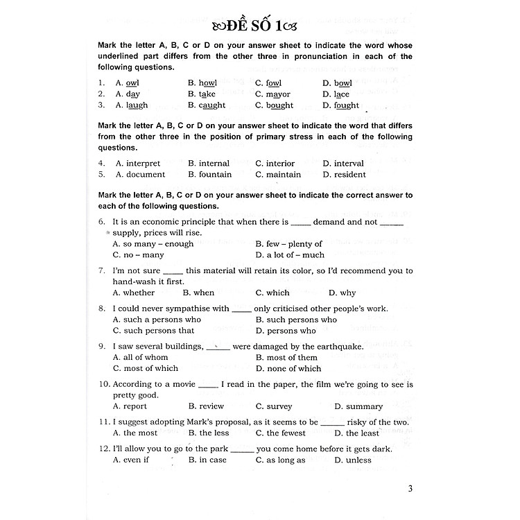 Bộ Đề Thi THPT Quốc Gia Môn Tiếng Anh (Phương Pháp Trắc Nghiệm) - Ảnh 2