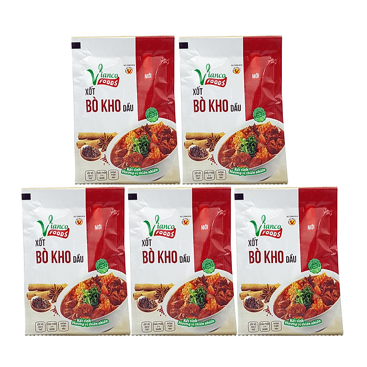 Combo 5 gói Xốt Bò Kho Dầu Việt Ấn 25gr (25gr/gói)
