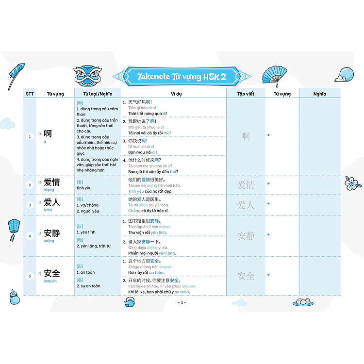 Takenote - Từ Vựng HSK Tiếng Trung - HSK2 (Cung Cấp 772 Từ Vựng) - Ảnh 3