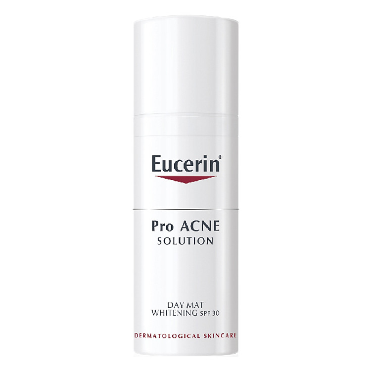 Kem Dưỡng Trắng, Chống Nắng Ban Ngày cho Da Mụn Eucerin Pro ACNE Solution Day Mat Whitening SPF 30 (50 ml)
