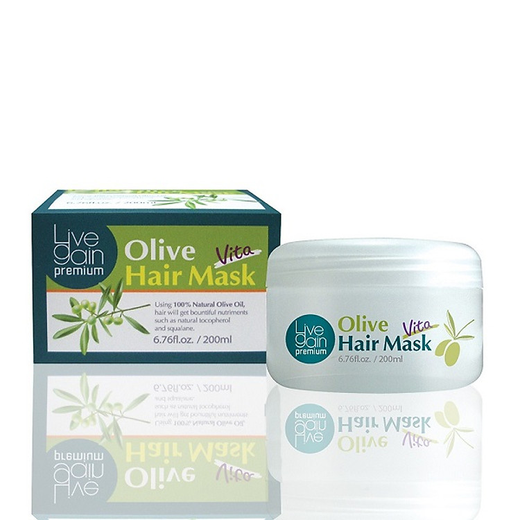 Mặt Nạ Hấp Tóc Livegain Premium Olive Hair Mask Vita
