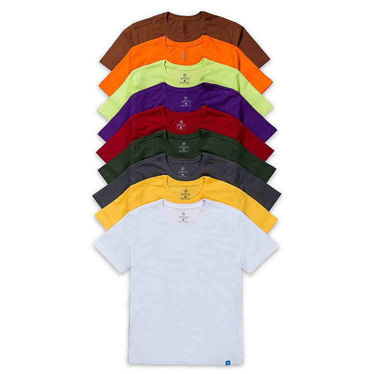 Áo Thun Cổ Tròn Unisex Nam Nữ Basic 19 Màu Medium Size