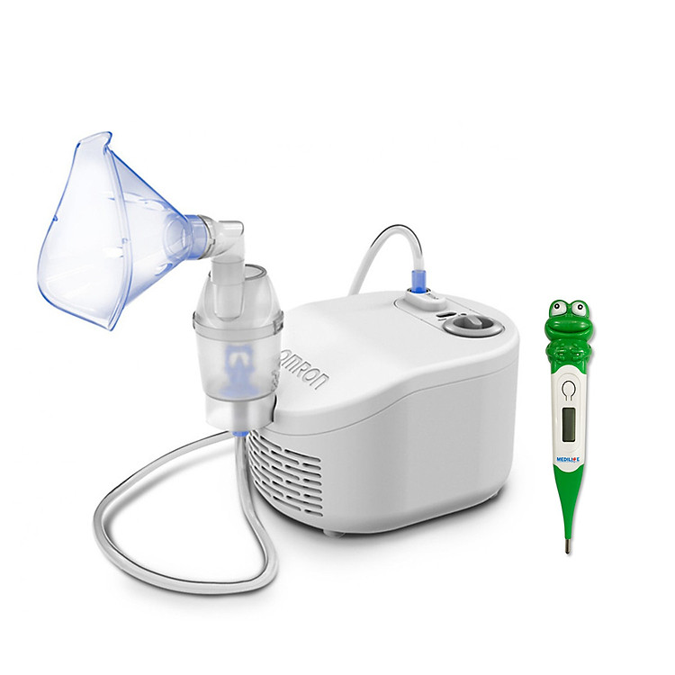 Máy Xông Khí Dung Omron NE-C101 +Tặng Nhiệt Kế Điện Từ Đầu Mềm Medilife ( hình thú ngẫu nhiên )