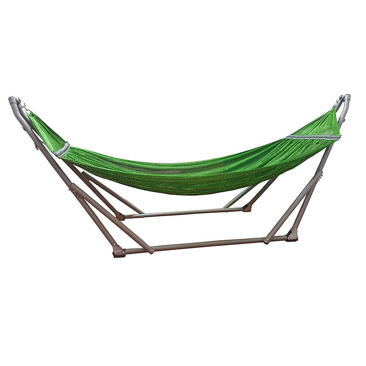 Bộ võng xếp khung thép phi 32 sơn tĩnh điện lưới dày 2 lớp nẹp rộng 45cm TD