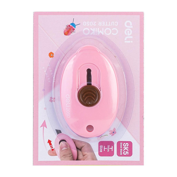 Dao rọc giấy mini 35mm Deli E2050 - Xanh Dương - Ảnh 6